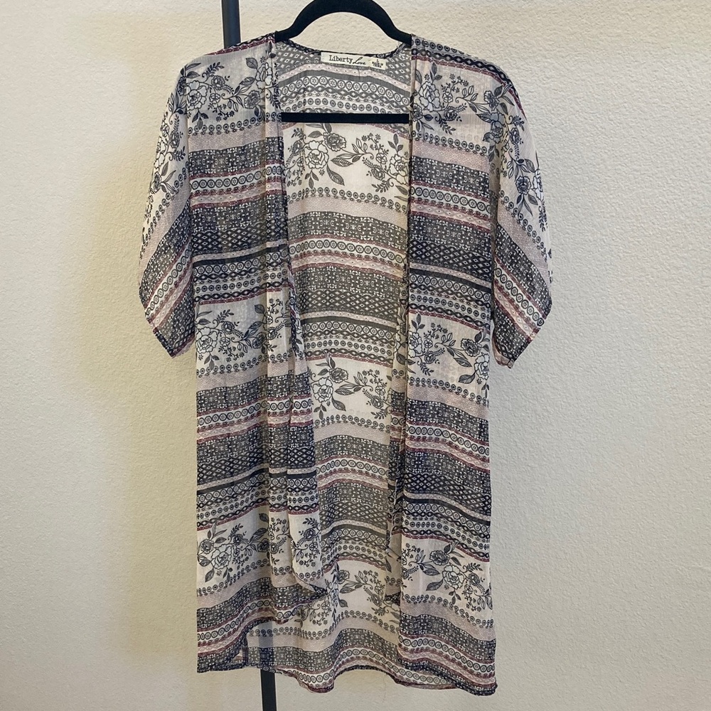 Liberty Love Sheer Patterned Cardigan